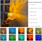 Wave Lamp, Wave Light Cube, Aurora Glow Lamp Crystal Night Light, Romantic Lamp for Room Decor, LED Wave Lights, Room Decor for Kids